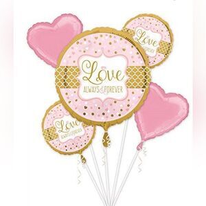 Set of FIVE wedding balloon bouquets. NWT. All unopened